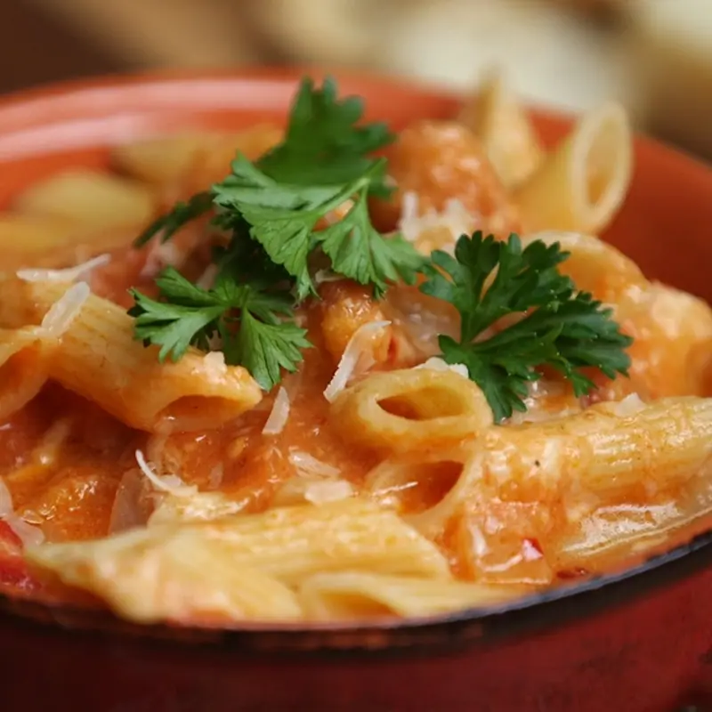 Truffle Cream Rigatoni served at Babuka restaurant